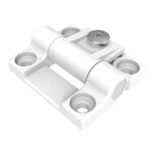 Adjustable Torque Hinge, Sy mmetric, Medium Size, Acetal Copolymer, Natural, White