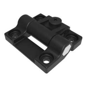 Adjustable Torque Hinge, Sy mmetric, Medium Size, Acetal Copolymer, Natural, Black