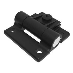 Adjustable Torque Hinge, Sy mmetric, Large Size, Acetal Copolymer, Natural, Black