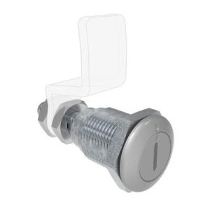 Quarter Turn Compression Latch, Standard Size , Slotted Recess, Zinc Alloy, Powder Coat, Silver - Image 1