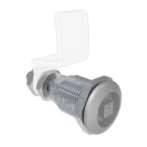 Quarter Turn Compression Latch, Standard Size , 7mm (.28) Square, Zinc Alloy, Powder Coat, Silver