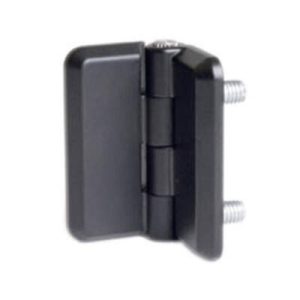 Surface Mount Hinge, 40 mm (1.57 in) size, with Mounting Studs, Zinc Alloy, Powder Coated, Black - Image 1