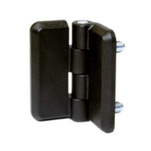 Surface Mount Hinge, 50 mm (1.97 in) size, with Mounting Studs,  Nylon, Black