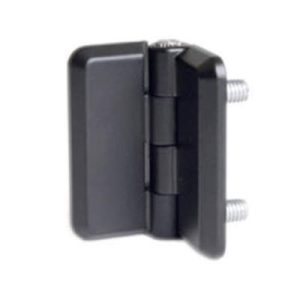 Surface Mount Hinge, 50 mm (1.97 in) size, with Mounting Studs, Zinc Alloy, Powder Coated, Black - Image 1