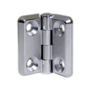 Surface Mount Hinge, 50 mm (1.97 in) size, with Mounting Holes,  Zinc Alloy, Chrome Plated - Image 1