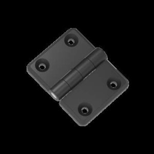 Surface Mount Hinge, 60 mm (2.36 in) size, with Mounting Holes, Zinc Alloy, Powder Coated, Black