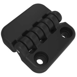 Surface Mount Hinge, 65 mm size, with Mounting Holes, Nylon, Black - Image 1