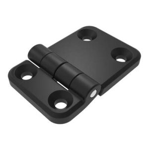 Surface Mount Hinge, 60 mm (2.36 in) size, with Mounting Holes, Zinc Alloy, Powder Coated, Black