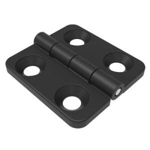 Surface Mount Hinge, 30 mm size, with Mounting CSK Holes, Zinc Alloy, Black Powder coated - Image 1