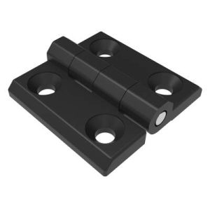 Surface Mount Hinge, 50 mm size, with Mounting CSK Holes, Zinc Alloy, Black Powder coated