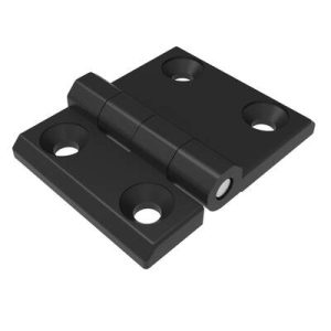 Surface Mount Hinge, 50 mm size, with Mounting CSK Holes, Zinc Alloy, Black Powder coated