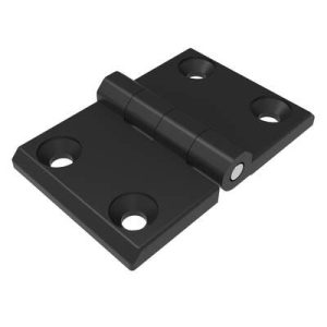 Surface Mount Hinge, 50 mm size, with Mounting CSK Holes, Zinc Alloy, Black Powder coated