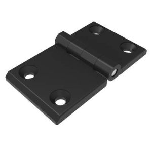Surface Mount Hinge, 50 mm size, with Mounting CSK Holes, Zinc Alloy, Black Powder coated
