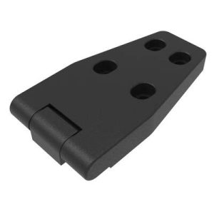 Surface Mount Hinge, 96 mm size, with Mounting Holes, Zinc Alloy, Black Powder coated