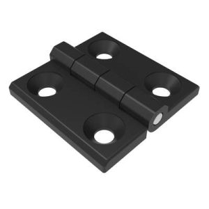 Surface Mount Hinge, 60 mm size, with Mounting CSK Holes, Zinc Alloy, Black Powder coated
