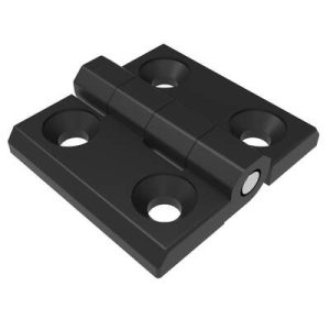 Surface Mount Hinge, 60 mm size, with Mounting CSK Holes, Zinc Alloy, Black Powder coated