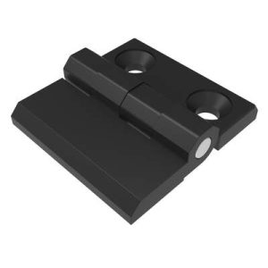 Surface Mount Hinge, 60 mm size, with Mounting CSK Holes and Stud Mount, Zinc Alloy, Black Powder coated