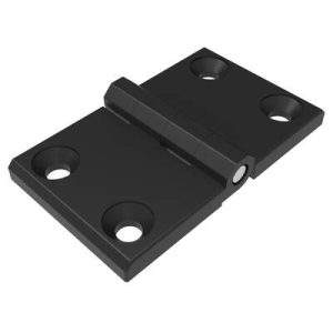 Surface Mount Hinge, 60 mm size, with Mounting CSK Holes, Zinc Alloy, Black Powder coated