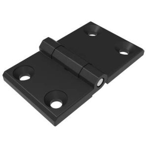 Surface Mount Hinge, 60 mm size, with Mounting CSK Holes, Zinc Alloy, Black Powder coated