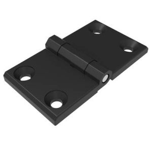 Surface Mount Hinge, 60 mm size, with Mounting CSK Holes, Zinc Alloy, Black Powder coated