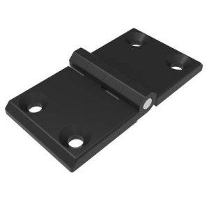 Surface Mount Hinge, 60 mm size, with Mounting CSK Holes, Zinc Alloy, Black Powder coated