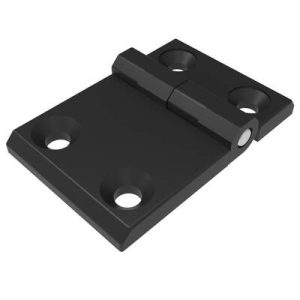Surface Mount Hinge, 60 mm size, with Mounting CSK Holes, Zinc Alloy, Black Powder coated