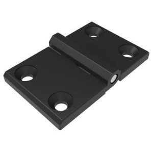 Surface Mount Hinge, 60 mm size, with Mounting CSK Holes, Zinc Alloy, Black Powder coated