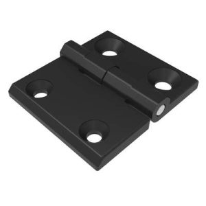 Surface Mount Hinge, 60 mm size, with Mounting CSK Holes, Zinc Alloy, Black Powder coated