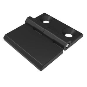 Surface Mount Hinge, 60 mm size, with Mounting CSK Holes and Stud Mount, Zinc Alloy, Black Powder coated