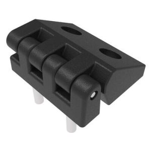 Butt Hinge, 30 mm size, with Mounting Counter bore Holes and Stud Mount, Polyamide, Black