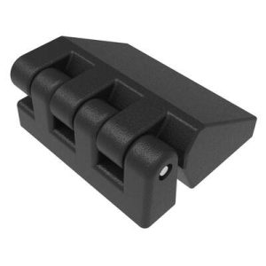 Butt Hinge, 30 mm size, with Threaded Mount, Polyamide, Black