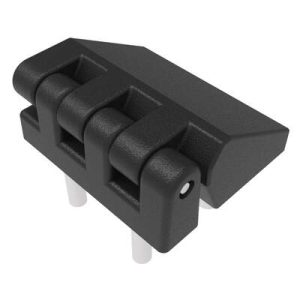 Butt Hinge, 30 mm size, with Stud Mount, Polyamide, Black