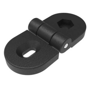 Profile Hinge, 118 mm size, with Mounting CSK Holes, Polyamide, Black