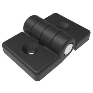 Profile Hinge, 118 mm size, with Mounting CSK Holes, Polyamide, Black