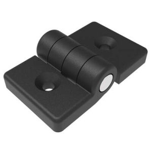 Profile Hinge, 118 mm size, with Mounting CSK Holes, Polyamide, Black