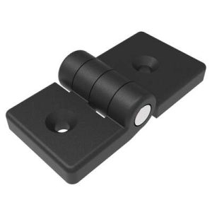 Profile Hinge, 118 mm size, with Mounting CSK Holes, Polyamide, Black - Image 1