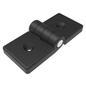 Profile Hinge, 118 mm size, with Mounting CSK Holes, Polyamide, Black - Image 1