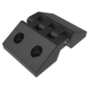 Butt Hinge, 30 mm size, with Mounting Counter bore Holes and Threaded Mount, Polyamide, Black