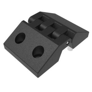 Butt Hinge, 30 mm size, with Mounting Counter bore Holes and Stud Mount, Polyamide, Black