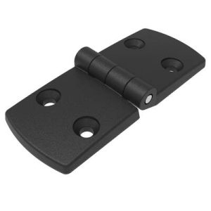Surface Mount Hinge, 115 mm size, with Mounting CSK Holes,Polyamide, Black - Image 1