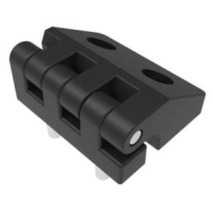 Butt Hinge, 48 mm size, with Mounting Counter bore Holes and Stud Mount, Polyamide, Black
