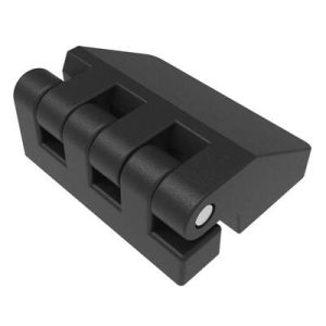 Butt Hinge, 48 mm size, with Threaded Mount, Polyamide, Black