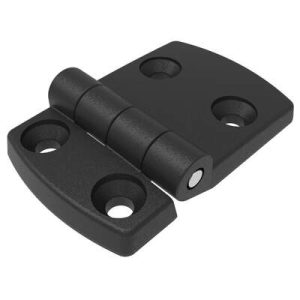 Surface Mount Hinge, 74.5mm size, with Mounting CSK Holes,Polyamide, Black