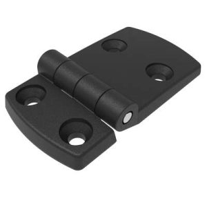 Surface Mount Hinge, 87mm size, with Mounting CSK Holes,Polyamide, Black
