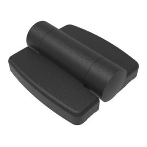 Surface Mount Hinge, 60 mm size, with Mounting Holes, Polyamide, Black