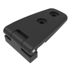 Surface Mount Hinge, 135 mm size, with Mounting Holes, Polyamide, Black - Image 1