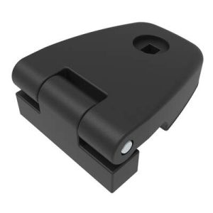 Surface Mount Hinge, 95 mm size, with Mounting Holes, Polyamide, Black