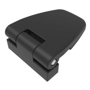 Surface Mount Hinge, 95 mm size, with Thread mounting, Polyamide, Black