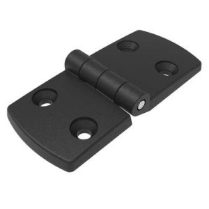 Surface Mount Hinge, 106 mm size, with Mounting CSK Holes,Polyamide, Black - Image 1