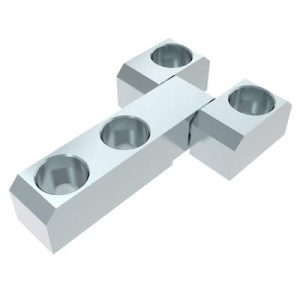 Surface Mount Hinge, 55 mm size, with Mounting Counter bore Holes , Steel, Blue Zinc